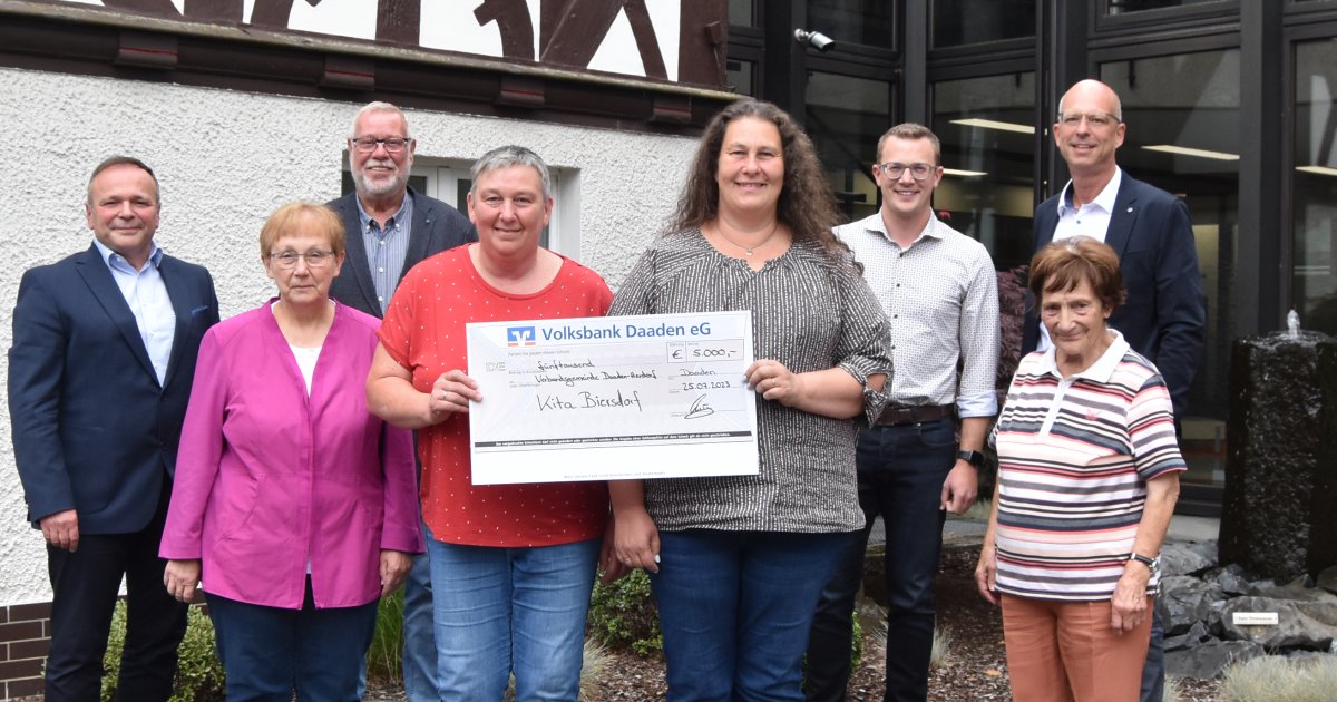 Volksbank Daaden unterstützt Kindertagesstätte DaadenBiersdorf nach