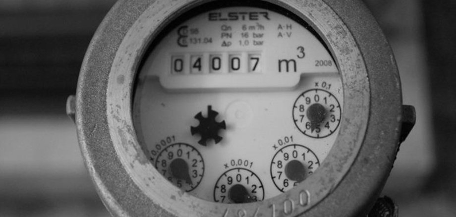 Hier sehen Sie einen Wasserzähler zur Ablesung.