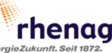 rhenag Hier sehen Sie das Logo von rhenag. Der Name in blau geschrieben auf einem weißen Hintergrund.