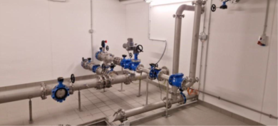 Hochbehälter Hier sehen Sie eine Trinkwasseranlage im Hochbehälter.